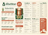 The Great Bear menu 3