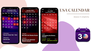 US Calendar 2024 with Holidays Screenshot