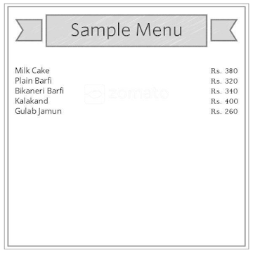 Shree Bikaner Sweets menu 