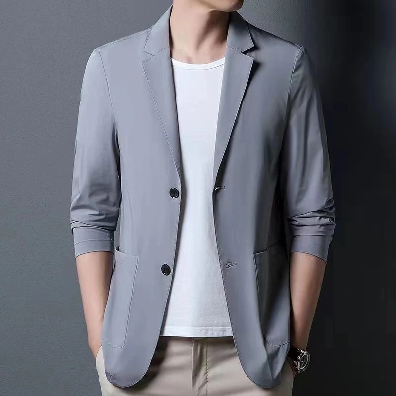 Thin solid color men's and women's casual small suit jacket, Korean-style business, single-breasted, sun-proof, versatil