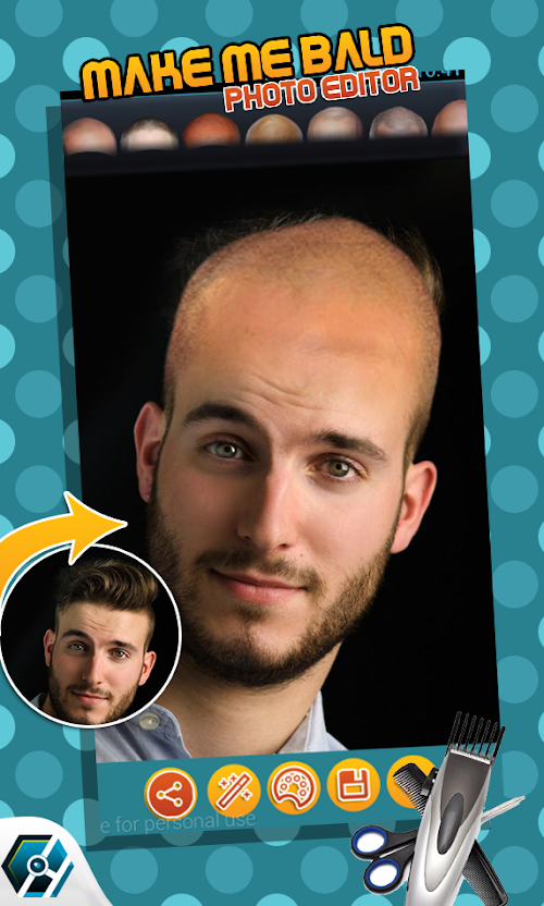 Android application Make Me Bald photo Editor screenshort