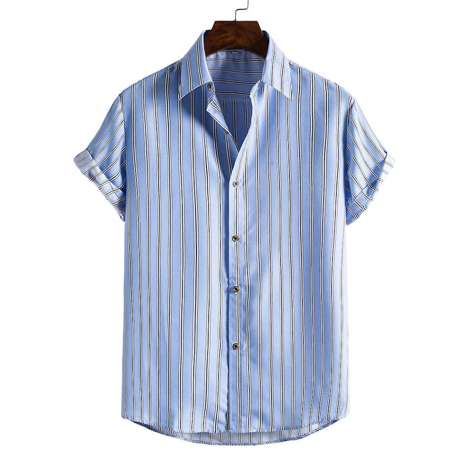 Camisa de playa para hombre con mangas cortas estilo hawaiano, ideal para vacaciones y verano. Disfruta del sol con comodidad y estilo.