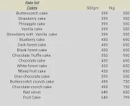 Cakingo Cake Delivery menu 1