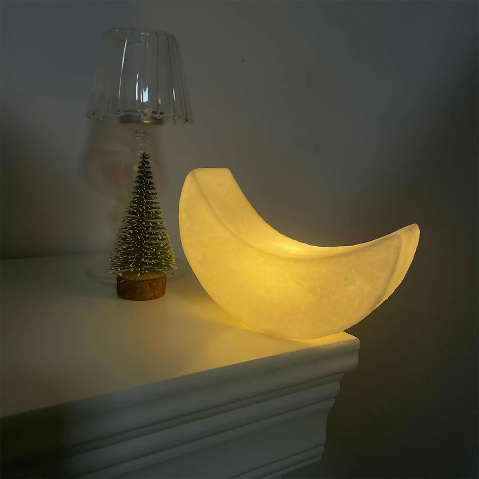 Moon Night Lamp Creative Bedroom Bedside Ambience Light Creates a Relaxing and Soothing Atmosphere Perfect for a Peacefu