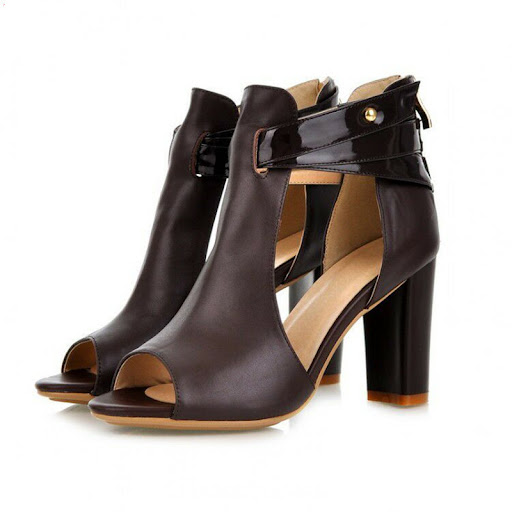 Title 5, European and American Thick High Heel Sandals f...