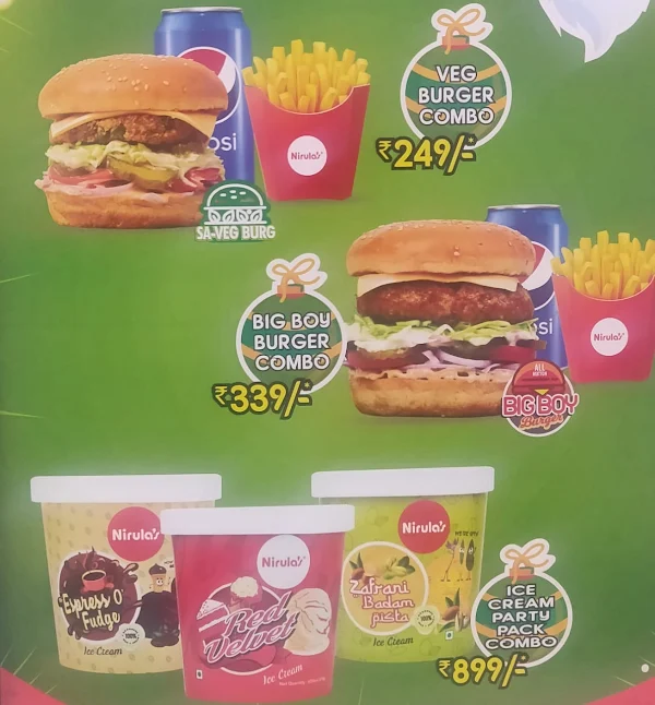 Nirula's menu 