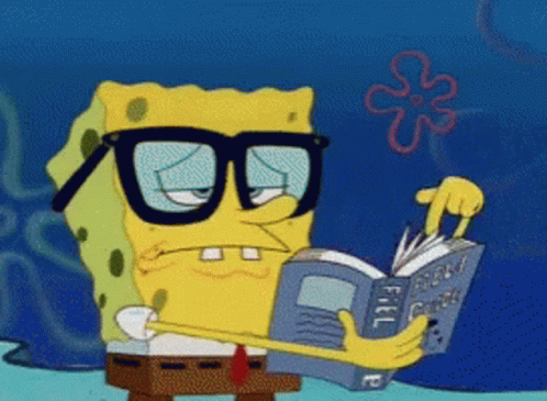 Spongebob Squarepants Sunglasses GIF - SpongebobSquarepants Sunglasses Book GIFs