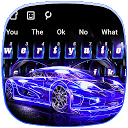 App Download Lightning Neon Blue Car Keyboard Theme Install Latest APK downloader