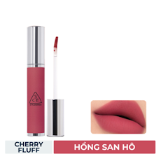 Son kem lì 3CE màu Hồng San Hô Hazy Lip Clay #CHERRY FLUFF 4g