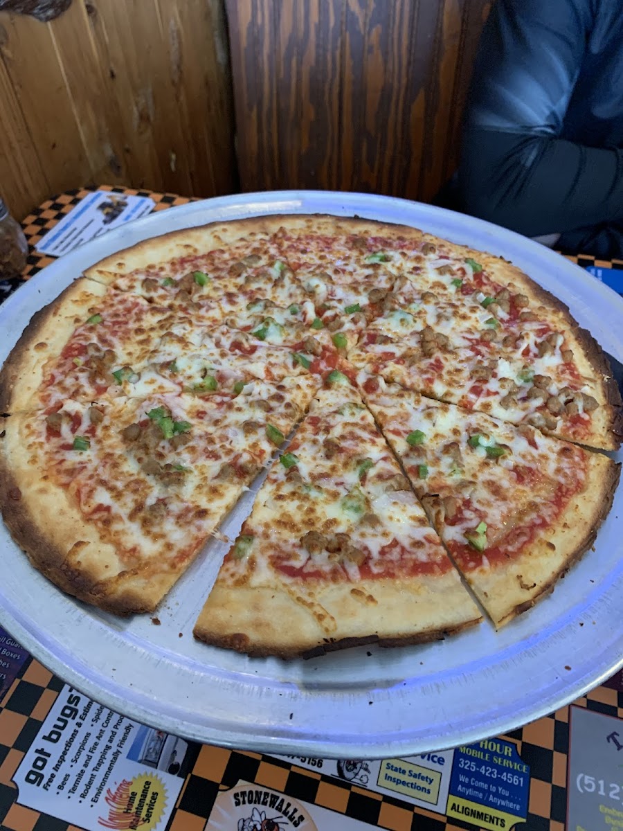 Gluten-Free Pizza at Stonewall's Pizza Wings & Things