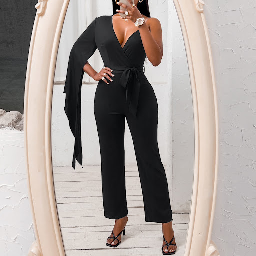 Title 2, European And American Womens V-neck Jumpsuit N...