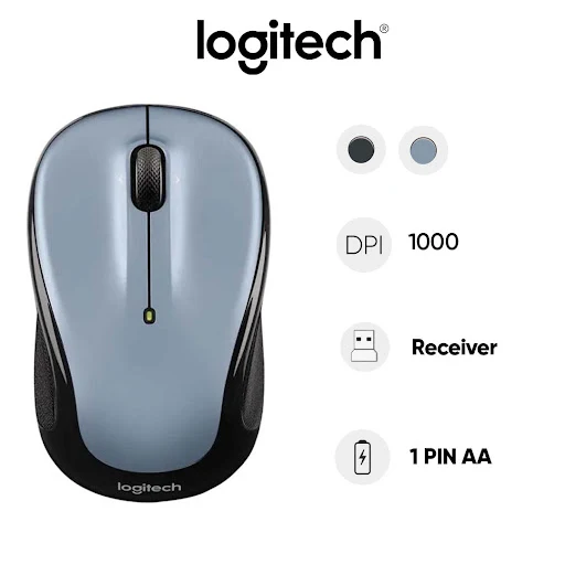 Chuột không dây Logitech M325s, màu bạc nhạt (910-006815)