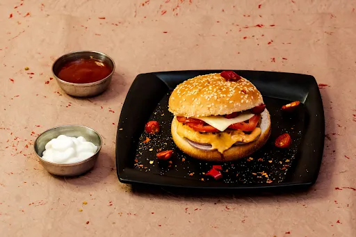 Aloo Tikki Cheese Spicy Burger