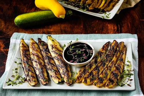 Grilled Squash With Balsamic Drizzle