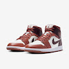 air jordan 1 mid dusty peach/sail/white/night maroon