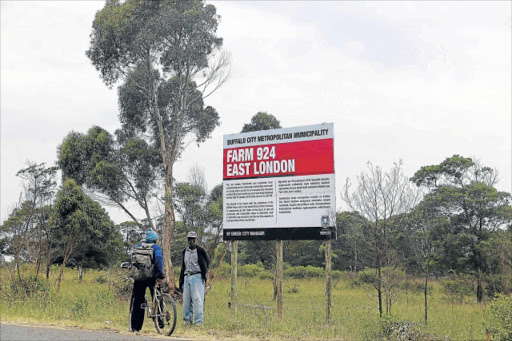 DECISIVE ACTION: A billboard erected by BCM next to ‘invaded land’ warns people that occupation of the open land on the R72 is illegal Picture: SIBONGILE NGALWA