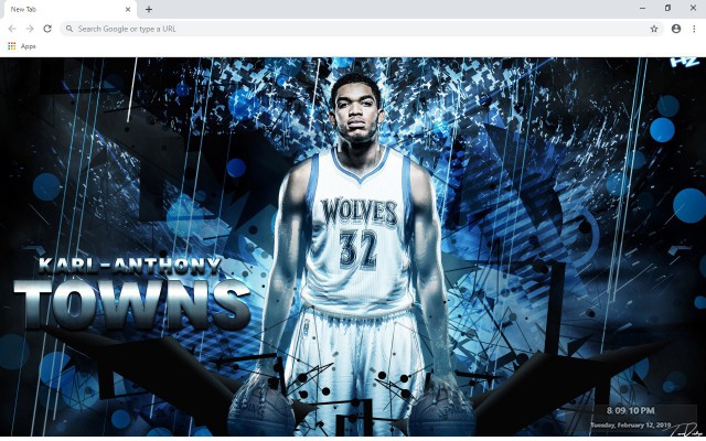 Minnesota Timberwolves New Tab Theme