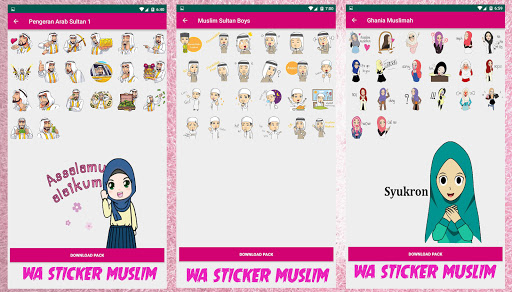 WA Sticker Muslimah Islamic Sticker Cute