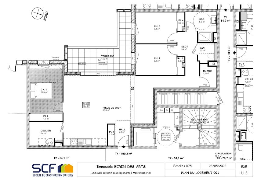 Vente appartement 4 pièces 100 m² à Montbrison (42600), 300 000 €