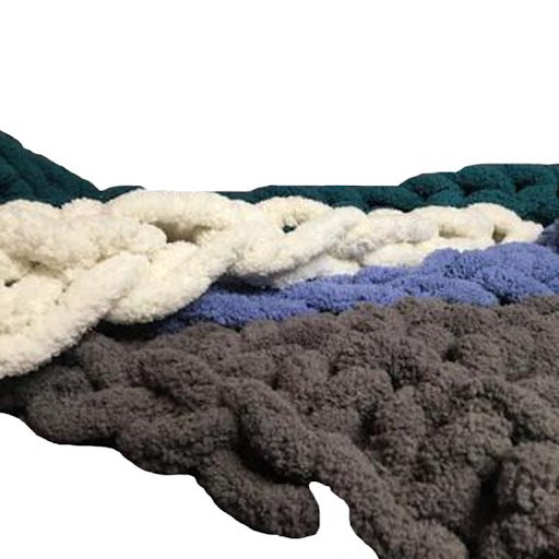 Title 6, Handmade chenille thick thread blanket, soft an...