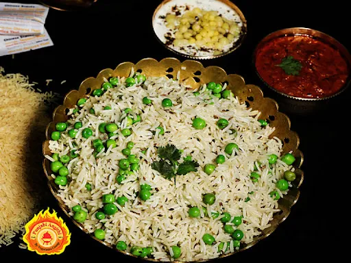 Matar Rice With Raita Or Gravy (Serves 1-2)