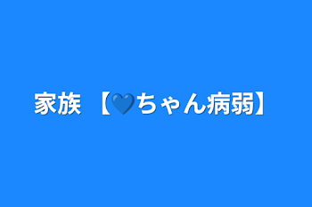 家族  【💙ちゃん病弱】