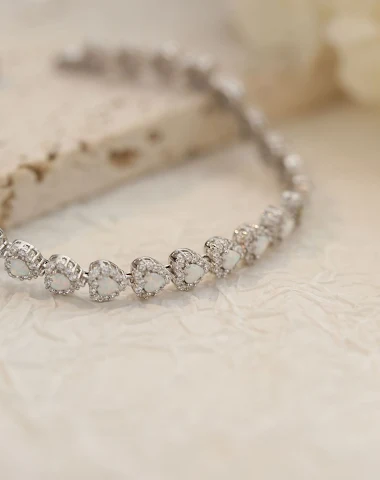 925 Sterling zilveren hartvormige d - 0
