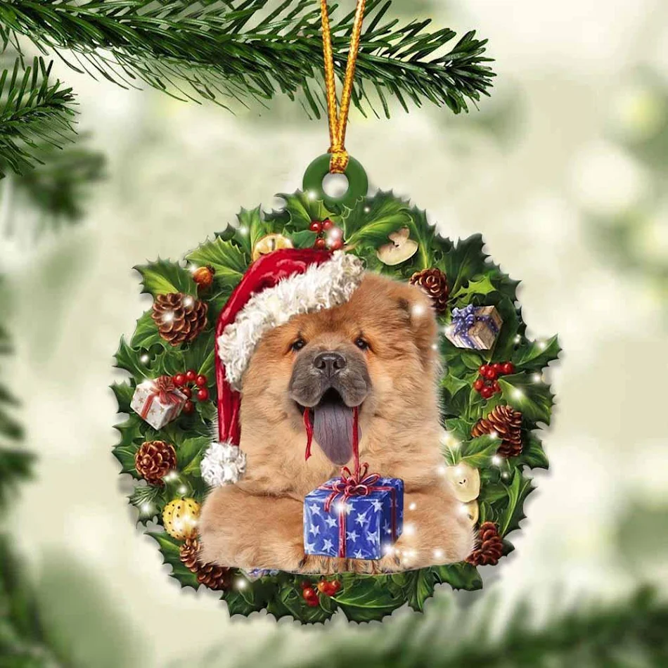 Auto Hanger Slapende Hond Engel Home Decor Acryl Showcase Hangende Ornamenten Voor Deuren Leuke en kalmerende decoratie voor uw auto en huis