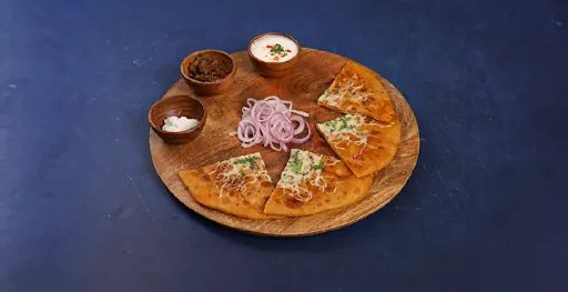 1 Aloo Pyaz Cheese Paratha With Curd