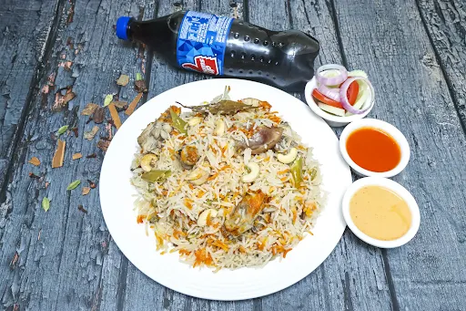 Special Muradabadi Chicken Biryani With Thums Up Soft Beverage [750 Ml]