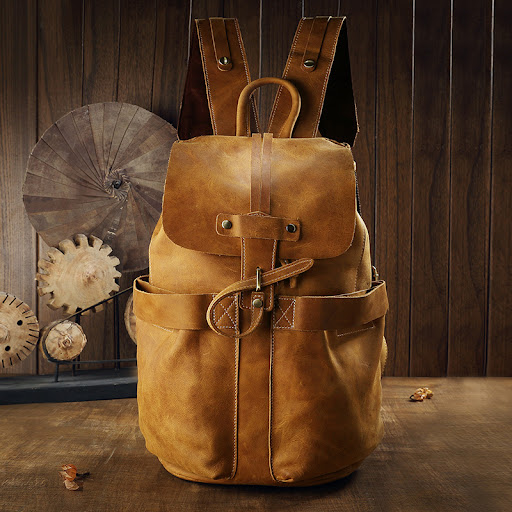 Title 10, Mens Casual Travel Vintage Crazy Horse Leather...