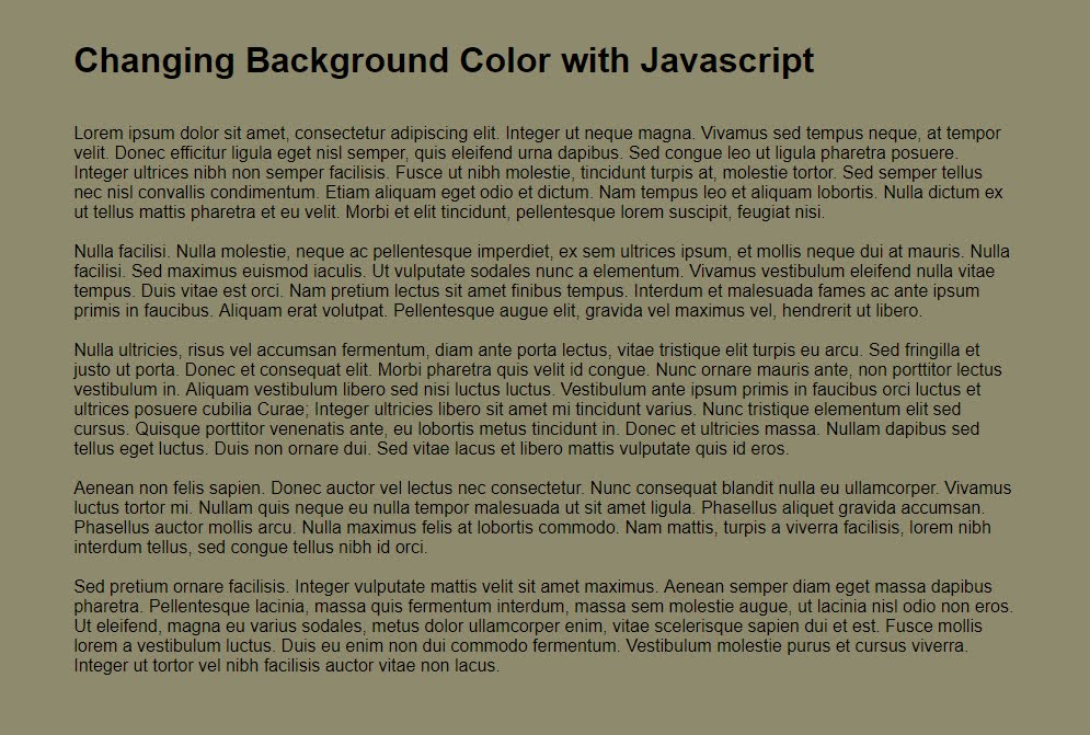 Random Background Color with Javascript