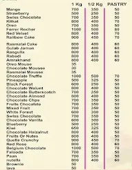 Cake N Bake menu 1