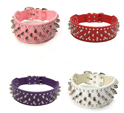 Title 3, Bullet Nail Pet Dog Collar Medium and Large. Du...
