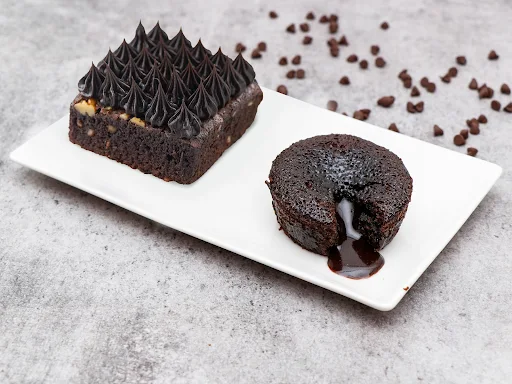 Choco Lava & Choco Truffle Brownie