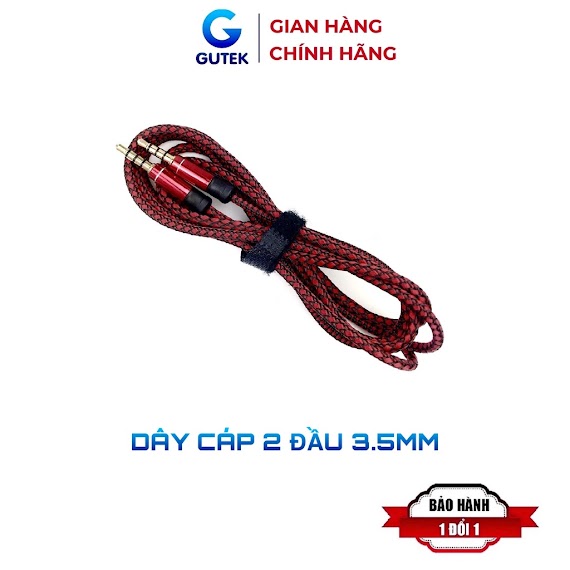 Jack 3.5 Dây Cáp Kết Nối Video Audio Lấy Âm Thanh Bọc Dù Chống Đứt Gutek T1