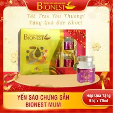 Hộp Yến sào Bionest Gold Mum cao cấp - hộp quà tặng 6 lọ