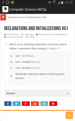 Computer Science MCQs