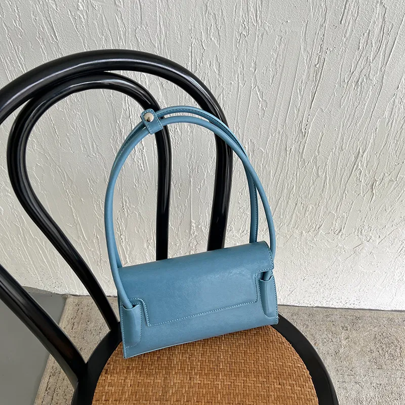 Baguette Bag Clamshell One Shoulder Niche Design All-match Texture Underarm Bag Female Stylish and Versatile