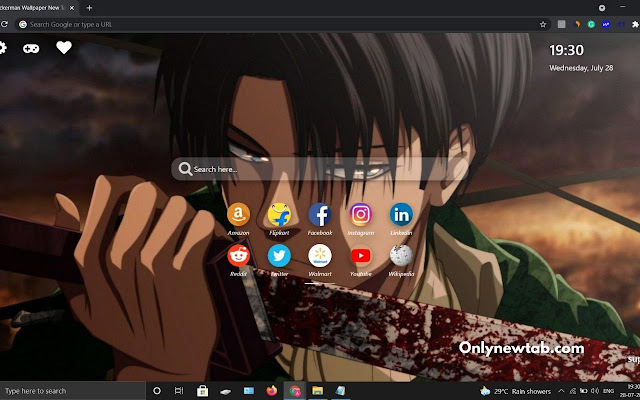 Levi Ackerman Wallpaper New Tab Theme