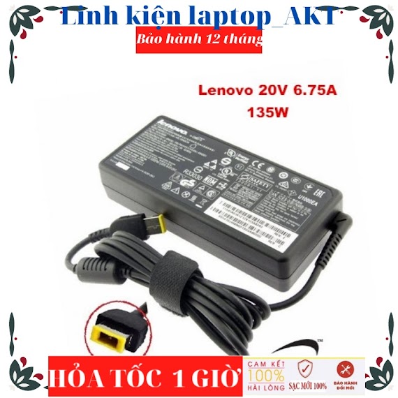 Sạc Lenovo 20V - 6.75A - 135W Chân Usb Ideapad Y40 - 70 Y50 - 70 Y700 Y700 - 14Isk Y520 Y530 Thinkpad T440P L340 - 15Irh Gaming