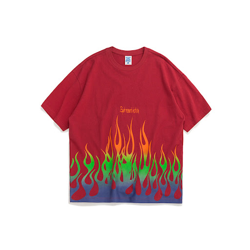 Title 4, Mens Spring And Summer New Personality Flame P...