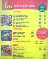 Sai Soya Chap Delight menu 1