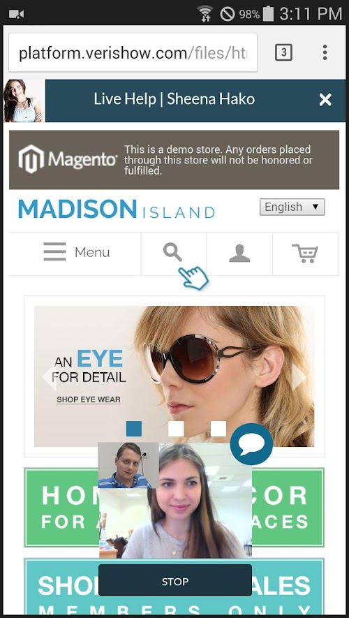 Android application VeriShow Experience 2 screenshort