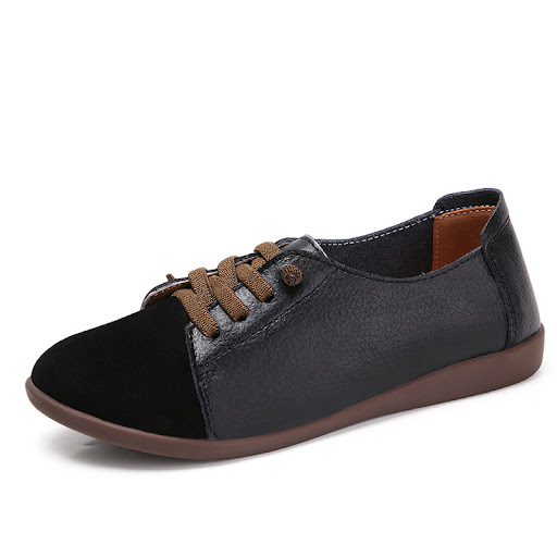 Title 3, Leather soft sole flat shoes for ultimate comfo...