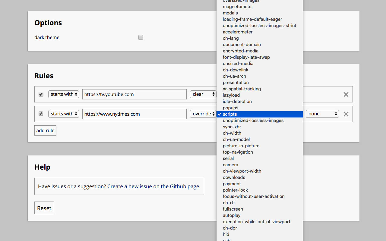 Feature Policy Control Preview image 4