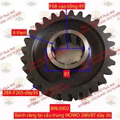 Bánh Răng Lai Cầu Trung Howo 28R/8T Dày 36