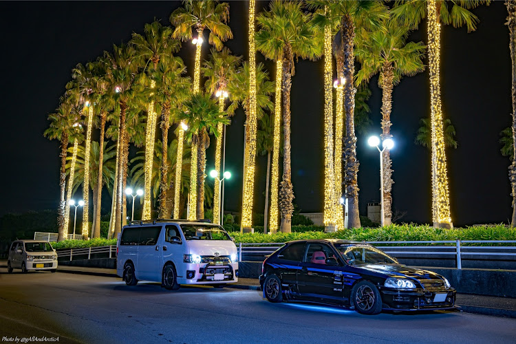 ハイエースバンのプチオフ会・pickup cars in熱海・あたフォル二ア・🌴🌴🌴・車写活に関するカスタム事例の投稿画像3枚目