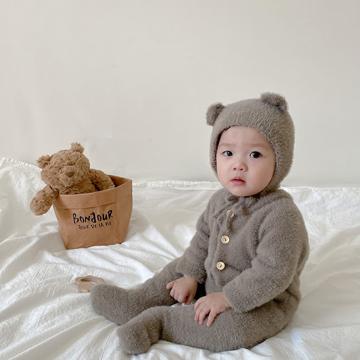 Title 11, Baby Jumpsuit Mink Fur Little Bear Pattern Bag ...