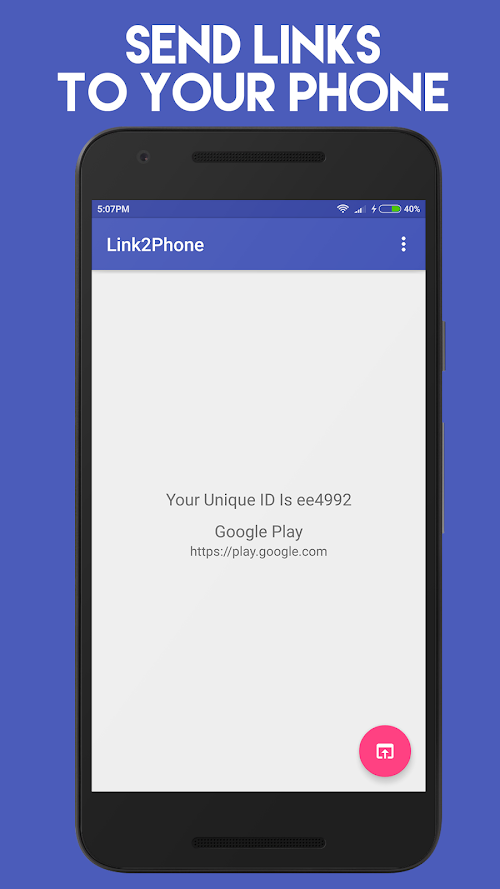 Android application Link2Phone - Links Anywhere screenshort